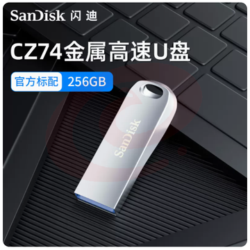 U盘(可刻字） 闪迪全金属U盘USB3.1电脑256G高速优盘cz74