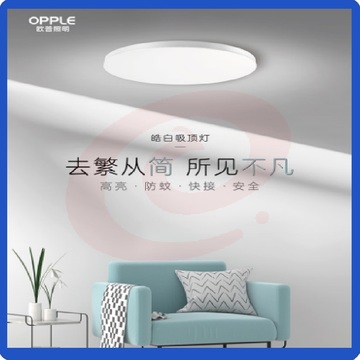 欧普led圆形吸顶灯-全白 直径260mm 14W走廊楼道楼梯阳台LED吸顶灯 卧室吸顶灯