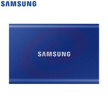 三星 2TB Type-c USB 3.2 移动固态硬盘（PSSD） T7 极光蓝NVMe传输速度1050MB/s