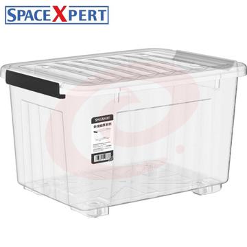 SPACEXPERT 塑料收纳箱 50L透明单只 SKU：YDKJ00296