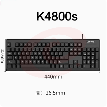 联想K4800有线键盘台式笔记本电脑游戏一体机外接USB家用办公通用