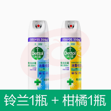 滴露消毒去味喷雾454ml*2鞋子除臭剂家用消毒液衣物杀菌除菌酒精
