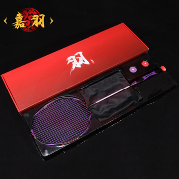 嘉羽正品 风战系列 全碳素一体碳纤维进攻型羽毛球拍单拍1支装