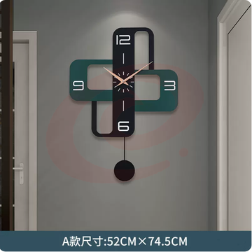 挂钟客厅2021新款时尚现代时钟餐厅简约家用挂表免打孔装饰钟表