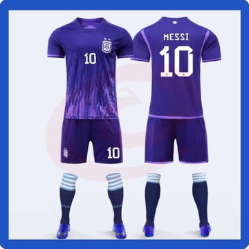 足球服套装男 2022世界杯10号梅西M码   可选S M L XL  XXL码 可印制LOGO