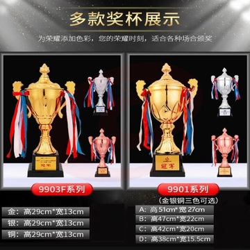 金属奖杯定制刻字  水晶创意运动会奖牌 29*13cm 9903F