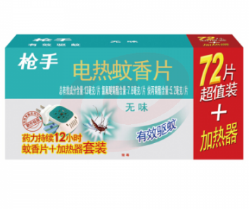 枪手 电热蚊香片72片+1器
