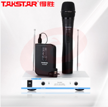 得胜 TAKSTAR TS-3310HP 无线麦克风 一拖二无线话筒 黑色