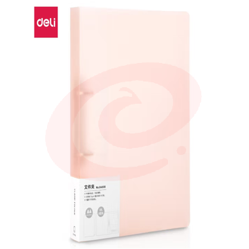 得力（deli） 两孔四孔环形文件夹D型文件夹  2孔D型夹-20mm夹具 红色 648508 活页打孔文件夹资料夹子单夹插袋