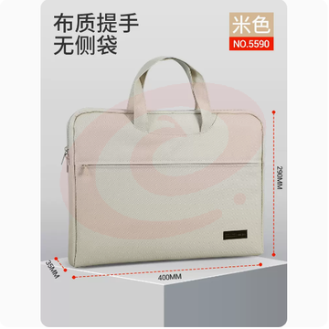 得力公文包商务男士款定制两用手提多功能大容量a4文件包手拿携带资料会议包帆布文件袋子公文袋办公拉链式