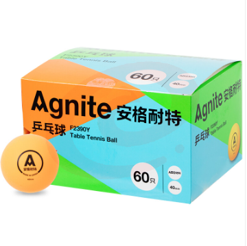 安格耐特F2390Y乒乓球(黄色)(60个/盒)