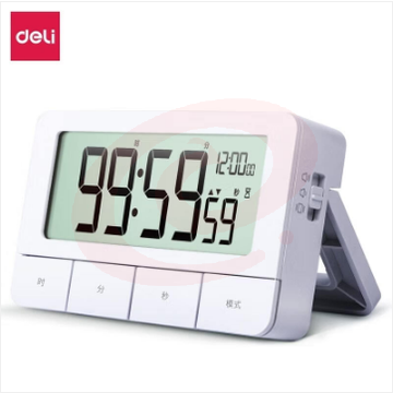 得力8841计时电子钟(白色)(只)