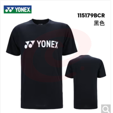 YONEX尤尼克斯羽毛球服短袖运动T恤速干衣服yy团购队服 115179 多色 黑色男款115179-007 XL