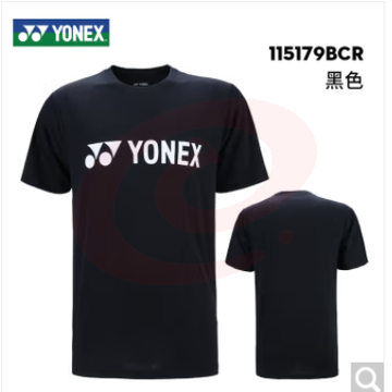 YONEX尤尼克斯羽毛球服短袖运动T恤速干衣服yy团购队服 115179 多色 黑色男款115179-007 XL SKU：YDKJ02768