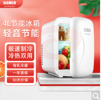 科敏 车载冰箱4L车载冰箱迷你小冰箱家用放面膜母乳制冷藏冰箱