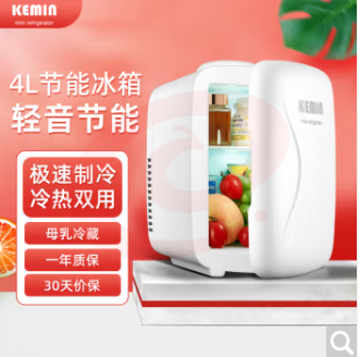 科敏 车载冰箱4L车载冰箱迷你小冰箱家用放面膜母乳制冷藏冰箱 SKU：YDKJ02848