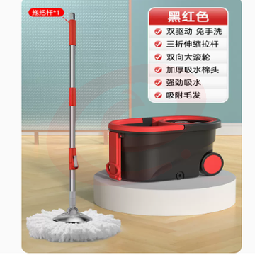 旋转式拖把免手洗家用一拖净墩布桶2023新款甩干拖地神器自动拖布