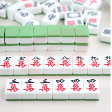 尚客诚品 麻将牌42mm手搓一级正品高档家用竹丝大号绿色(图案随机)铝箱装