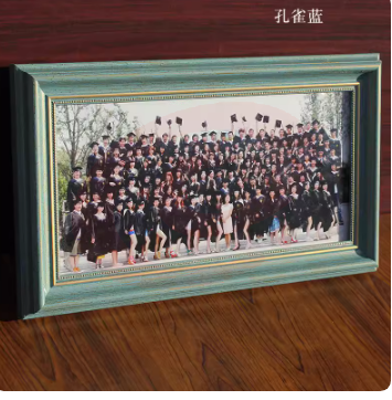 毕业照相框集体照 8寸【15.2*20.3厘米】横摆 孔雀蓝