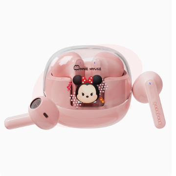 迪士尼蓝牙耳机 米妮粉顶配版【24h续航+5.3新品+hifi音质+高清通话】