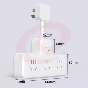 得力插座 带短线总控开关一转六 SKU：YDKJ03821