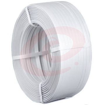 打包带 半自动打包机专用包装带15mm*1.5mm 塑料PP手工打包带 6kg/卷（白色）7802