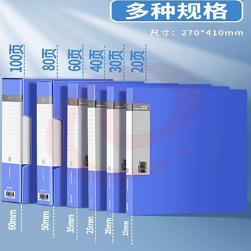 得力80页资料册A4透明插页收纳册  资料夹奖状80页（带外壳）-蓝色1本  12本装