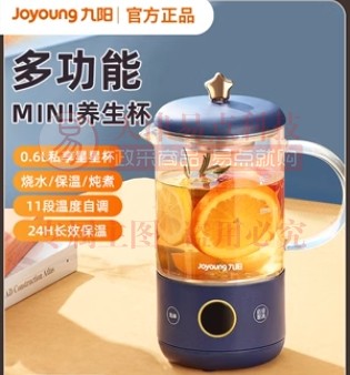 九阳养生壶办公室多功能小型煮茶器便携式烧水壶mini养生杯0.6L SKU：YDKJ04468