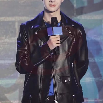 乐队演出服装 男PU皮衣外套 皮夹克 