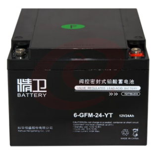 科华精卫蓄电池6-GFM-24YT铅酸免维护UPS电源专用12V24AH电池