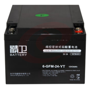 科华精卫蓄电池6-GFM-24YT铅酸免维护UPS电源专用12V24AH电池 SKU：YDKJ05852