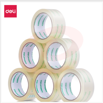得力 (deli) 33192 透明封箱胶带 45mm*60m*50um 6卷/筒