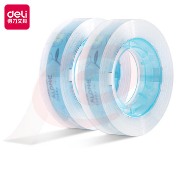 得力Deli文具胶带透明胶带隐形易撕胶带小胶带 得力30022文具胶带2卷/卡x5卡   共10卷