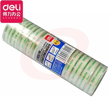 得力（deli）透明胶带桶装胶带宽1.2cm (12卷/筒)2筒装 30014