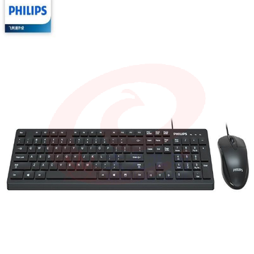 飞利浦/Philips SPT6205 有线键盘/办公键鼠套装 黑色
