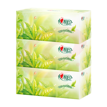 心相印（Mind Act Upon Mind） H200 茶语系列  2层200抽盒装抽纸 3盒装