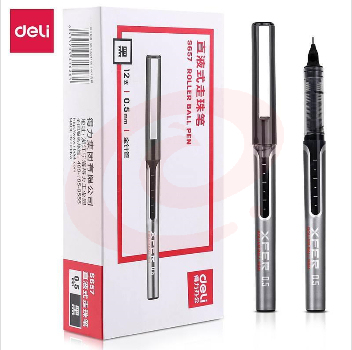 得力 S657 直液式走珠笔 黑色