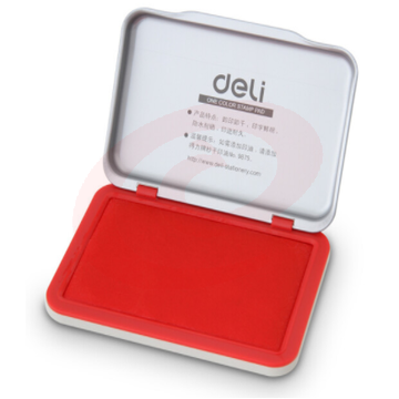 得力（deli） 方形印台 快干秒干橡皮章印泥 财务专用印财务办公用品 9891