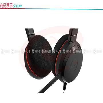 捷波朗 Jabra USB耳机 EVOLVE 20 STEREO (黑色) 高保真立体声