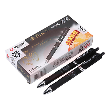晨光 M＆G 按动中性笔 AGPK3507 0.5mm (黑色) 12支/盒 (替芯 G-5)