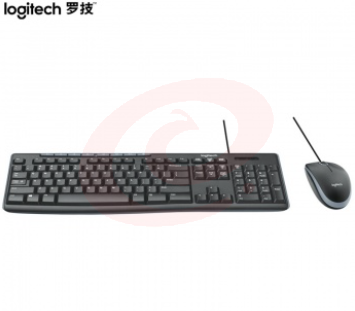 罗技(Logitech)MK200(U+U)有线键鼠套装 办公键鼠 黑色