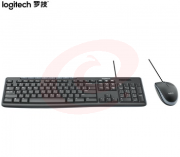 罗技(Logitech)MK200(U+U)有线键鼠套装 办公键鼠 黑色 SKU：YDKJ06478