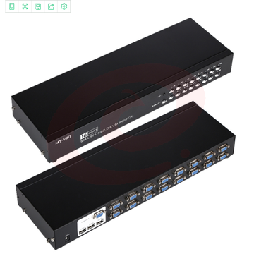 迈拓维矩MT-1601UK-CH kvm切换器16口usb显示器电脑vga切换器16进1出