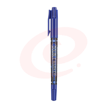 晨光 M＆G 小双头记号笔 MG-2130 细头2.0mm 极细头0.5mm (蓝色) 12支/盒