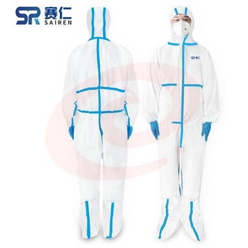 赛仁 一次性防护服无菌型隔离防护服（含靴套）