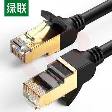 绿联（UGREEN）7类纯铜网线 Cat7七类屏蔽8芯双绞线 工程级万兆网络连接线 电脑宽带家用成品跳线3米