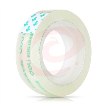 得力(deli)易撕透明高粘文具胶带/小胶带 12mm*18m (6卷*1筒)*40筒   30029