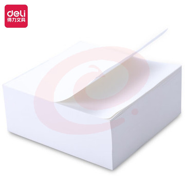 得力(deli)400张98*98mm简洁白色便筏本便条本便签纸便签本子 21708