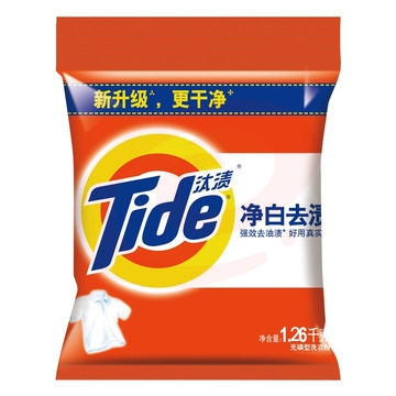 汰渍(Tide)净白去渍洗衣粉1.26kg 6袋/大包 单位：大包 SKU：YDKJ07325