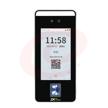 ZKTeco/熵基科技ZK-F6企业微信动态人脸指纹识别考勤机 手机APP云打卡机 远程门禁考勤一体机